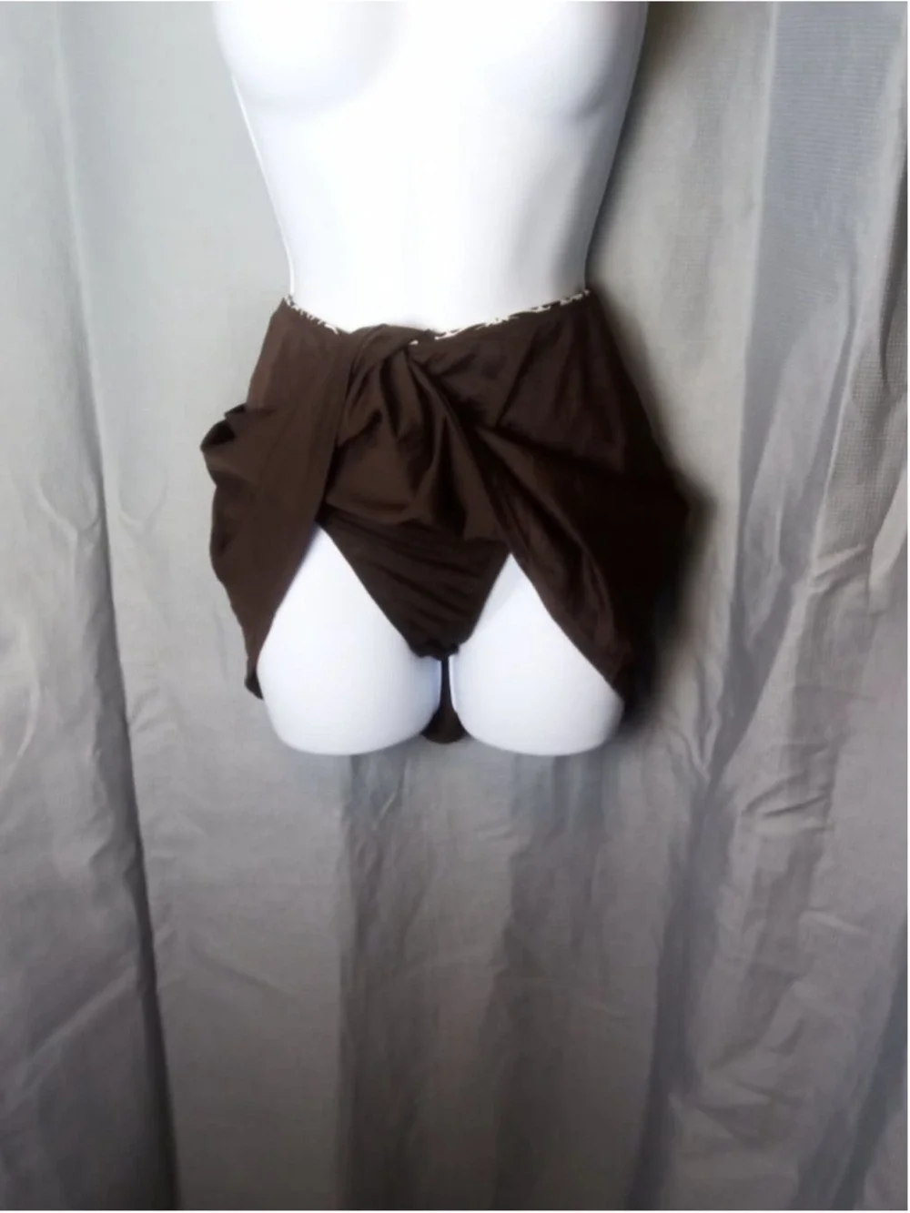 Croft & Barrow Brown White Swim Skirt Size 12